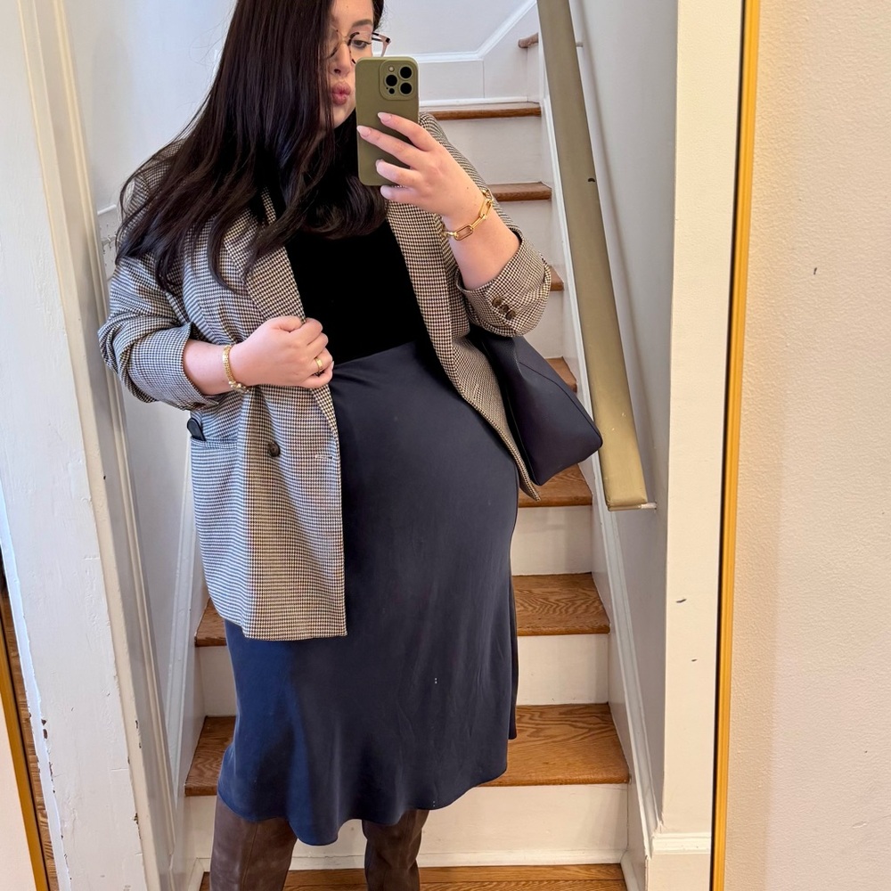 Mango Black and Gray Blazer